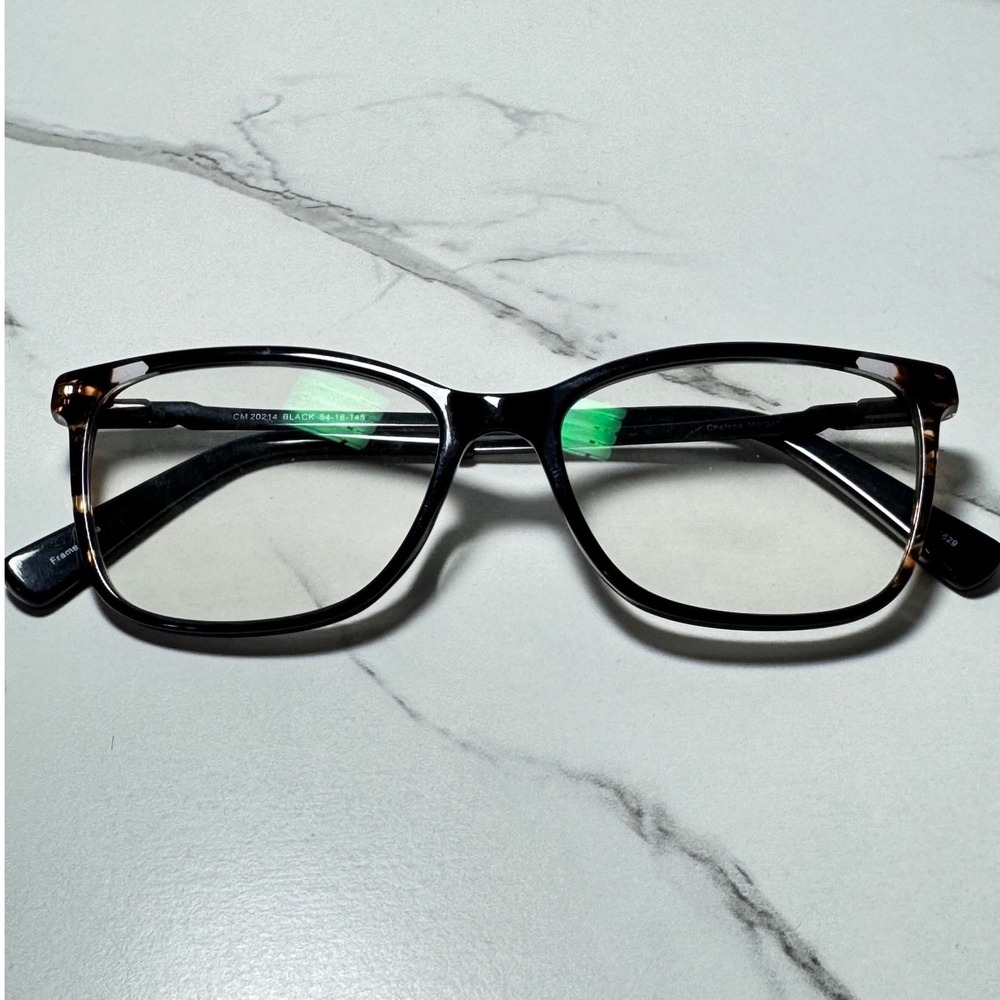 Chelsea Morgan CM 20214 Black Tortoise Rectangular Eyeglasses Frames 54-16-145